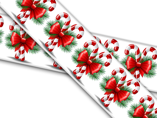Biothane® mit UV Druck (US Import) Candy Canes Bows