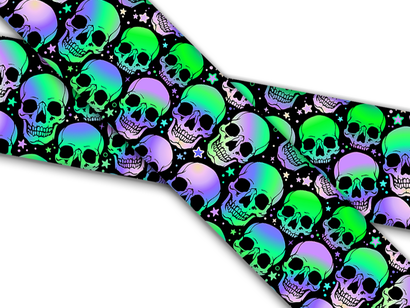 Biothane® mit UV Druck (US Import) Holographic-Skulls