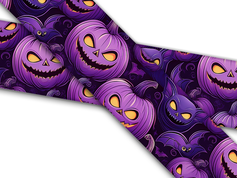 Biothane® avec impression UV (importation américaine) Bats and Jacks Purple