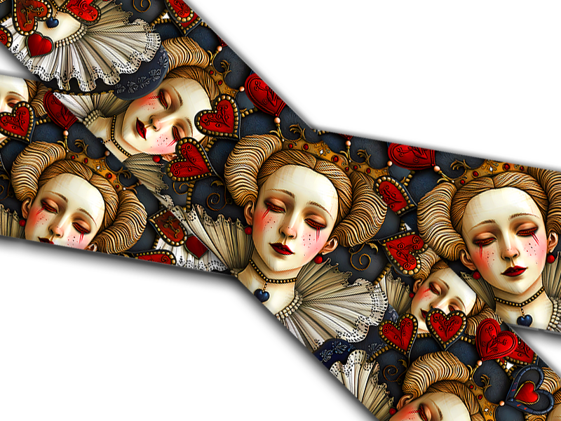 Biothane® mit UV Druck (US Import) Queen of Hearts
