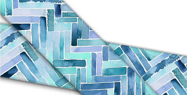 Biothane® with UV print (US import) Turquoise-Marble