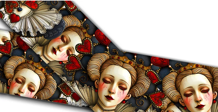 Biothane® mit UV Druck (US Import) Queen of Hearts