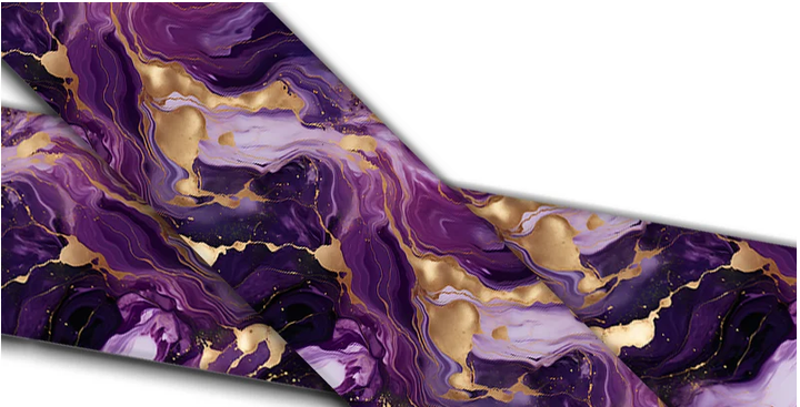 Biothane® mit UV Druck (US Import) Purple & Gold Marble
