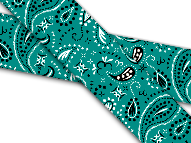 Biothane® with UV print (US import) Bandana-Teal