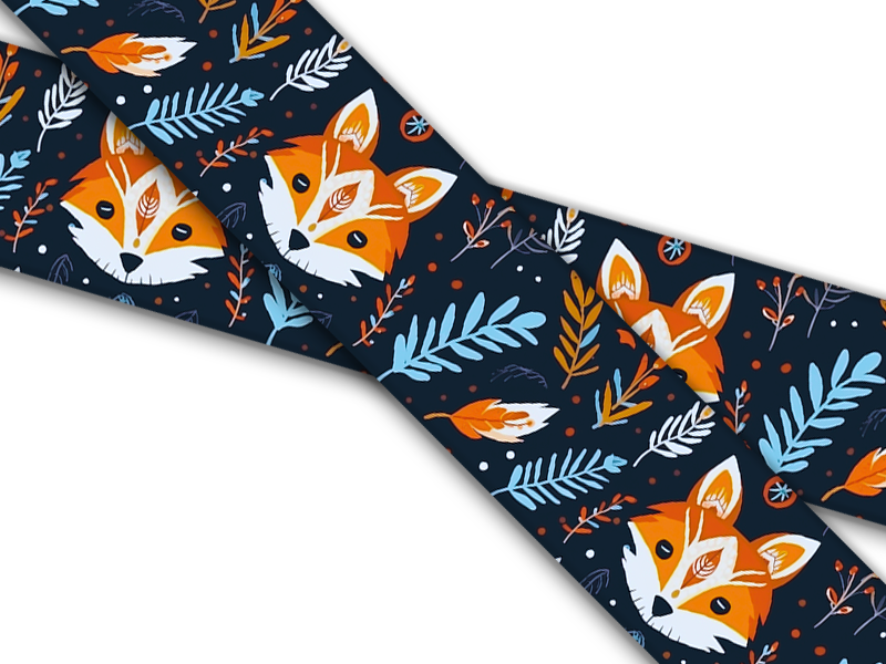 Biothane® mit UV Druck (US Import) Boho-Foxes