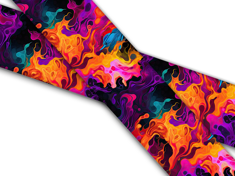 Biothane® with UV print (US import) Bold-Flames
