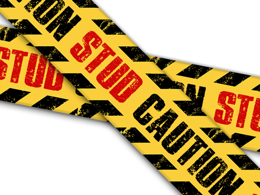 Biothane® mit UV Druck (US Import) Caution Tape Stud