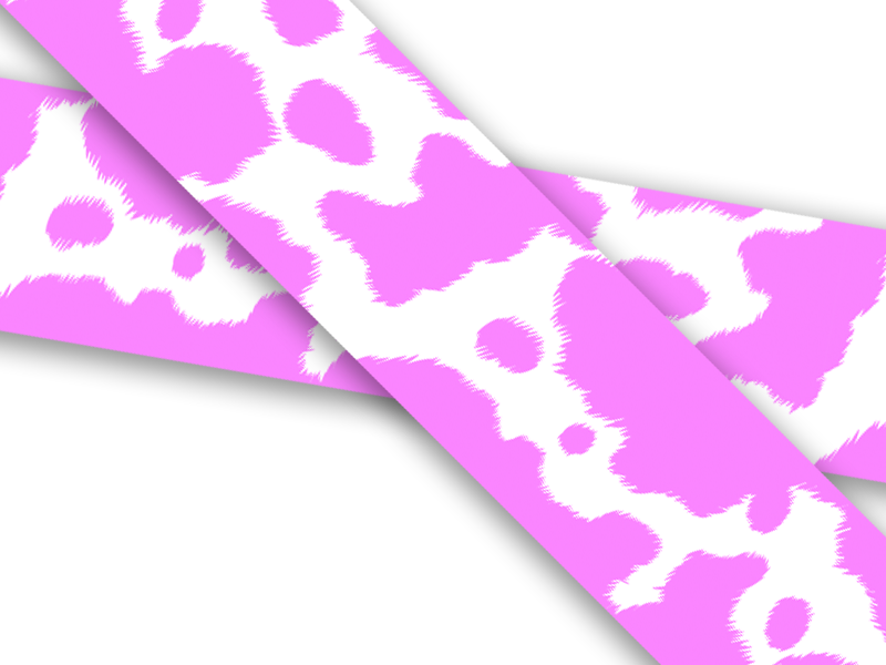 Biothane® with UV print (US import) Cowhide-Pink