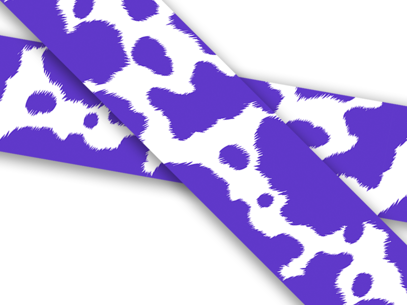 Biothane® with UV print (US import) Cowhide-Purple