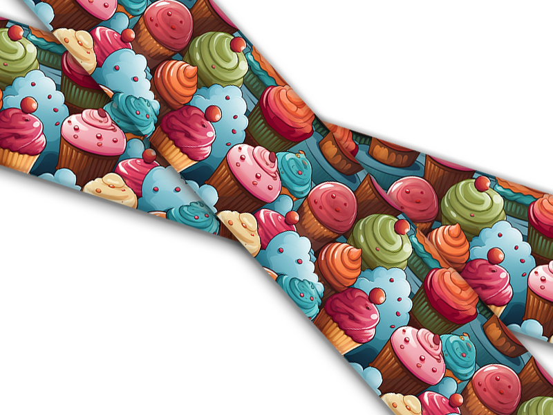 Biothane® with UV print (US import) Cupcakes
