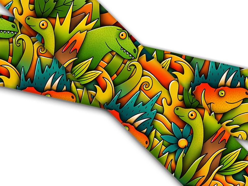 Biothane® avec impression UV (importation américaine) Dino-World