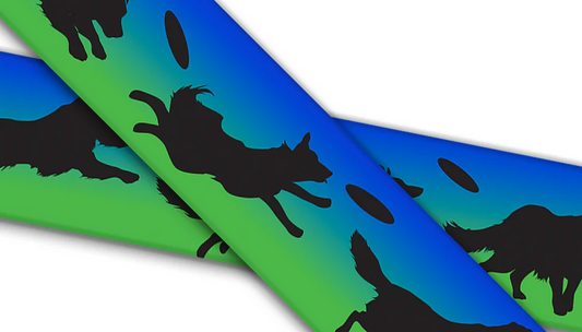 Biothane® mit UV Druck (US Import) Disc-Dogs-Blue