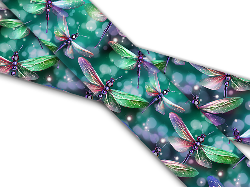 Biothane® mit UV Druck "Dragonflies Teal"