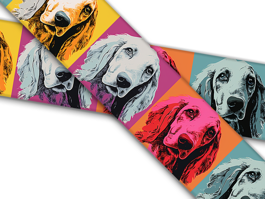 Biothane® with UV print (US import) carved leather crimson