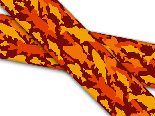 Biothane® mit UV Druck (US Import) Fish-Camo-Orange
