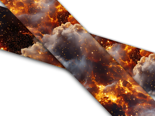 Biothane® con stampa UV (importazione dagli Stati Uniti) Galaxy Clouds Gold