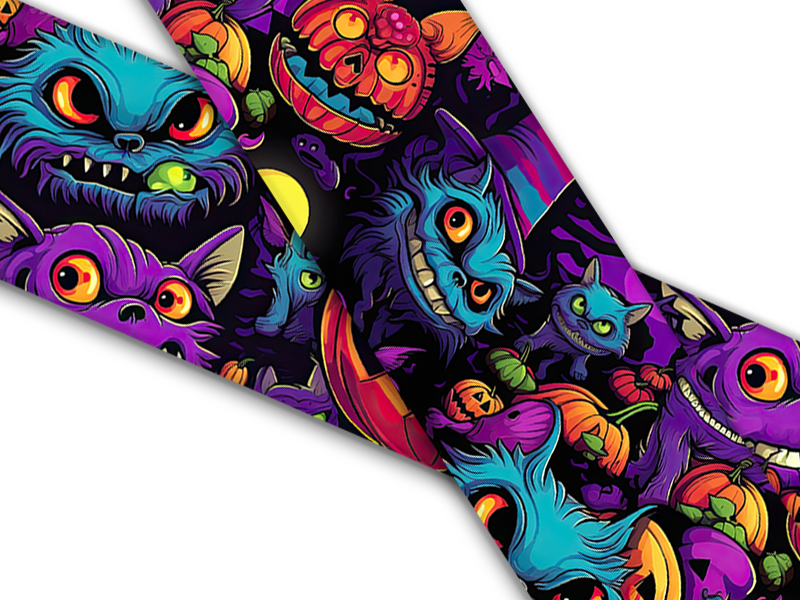 Biothane® avec impression UV (importation américaine) Chats d'Halloween