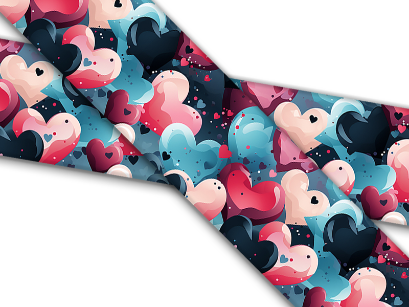 Biothane® with UV print (US Import) Hearts