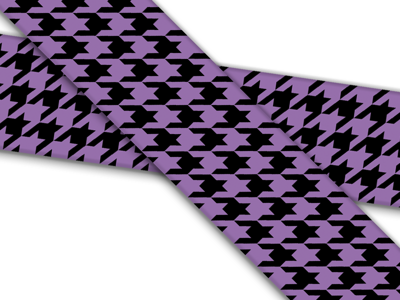 Biothane® mit UV Druck (US Import) Houndstooth-amethyst-black
