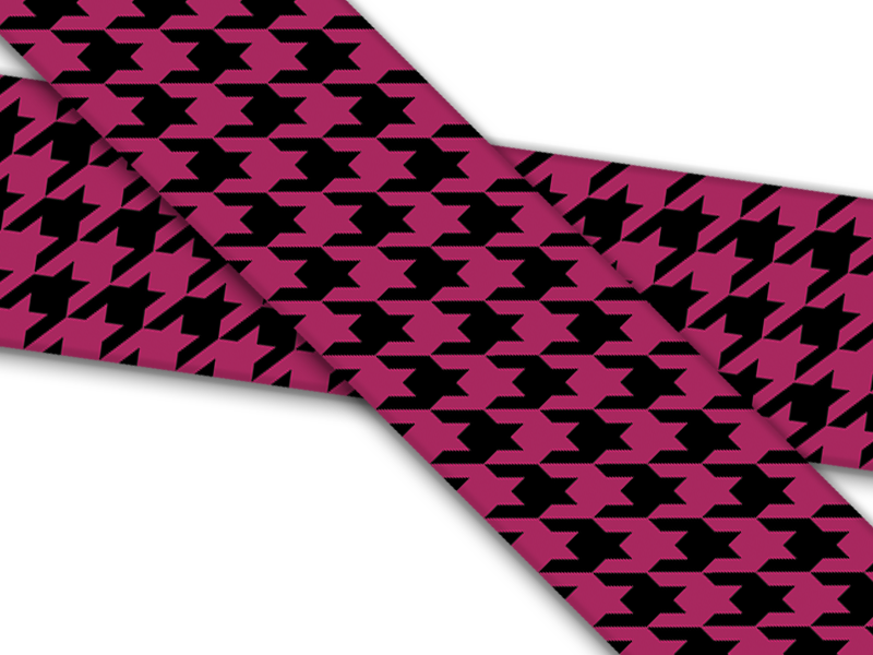 Biothane® mit UV Druck (US Import) Houndstooth-magenta-black