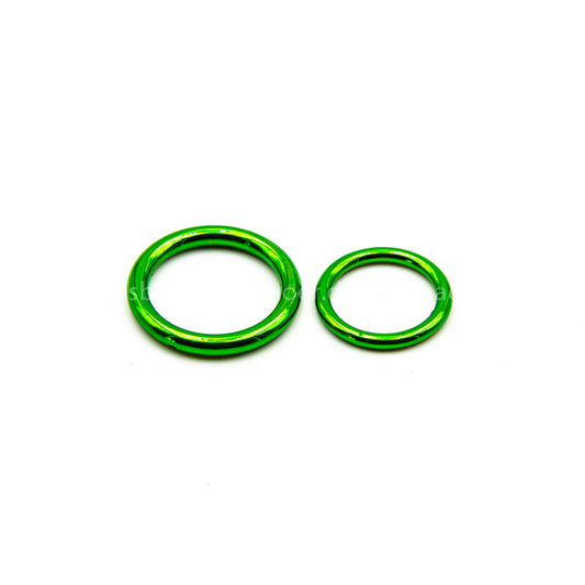 Bague ronde chrome vert