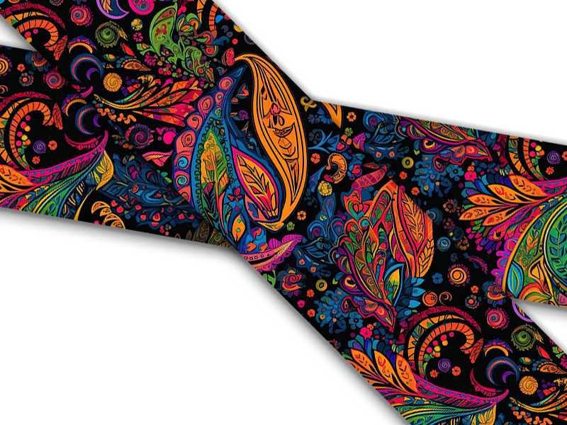 Biothane® con stampa UV (importazione dagli Stati Uniti) Paisley indiano