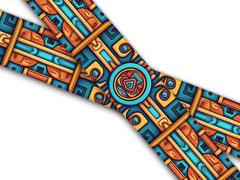 Biothane® with UV print (US import) Mayan-Gold
