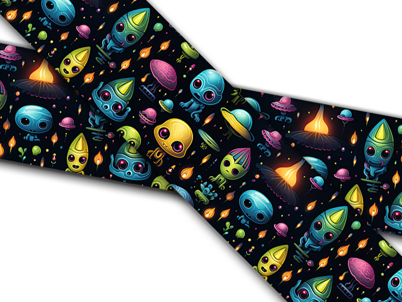 Biothane® mit UV Druck (US Import) Neon-Aliens