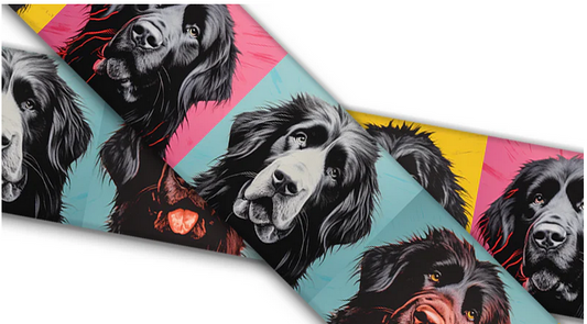Biothane® with UV print (US import) carved leather crimson