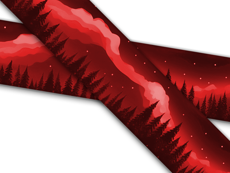 Biothane® mit UV Druck (US Import) Northern-Lights-Crimson