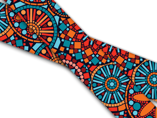 Biothane® with UV print (US import) Orange-Mandala