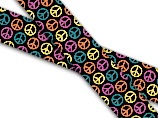 Biothane® with UV print (US import) Peace-and-Love-Black