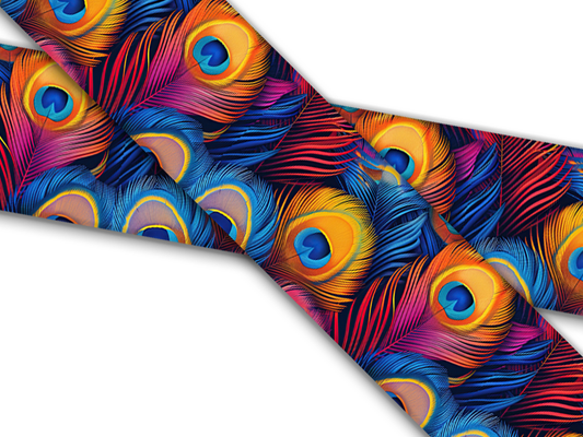 Biothane® with UV print (US import) Peacock-Feathers-2