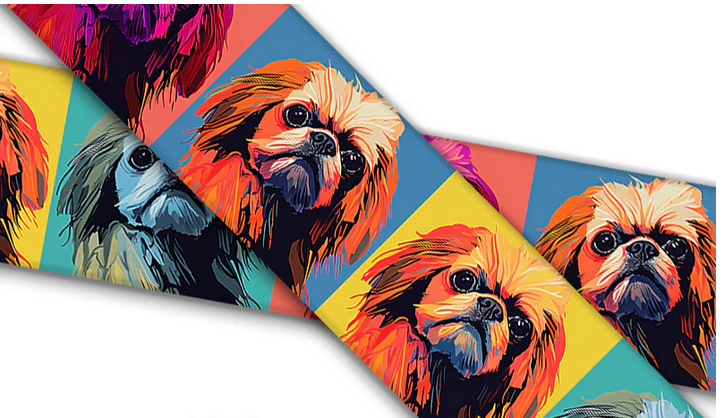Biothane® with UV print (US import) carved leather crimson