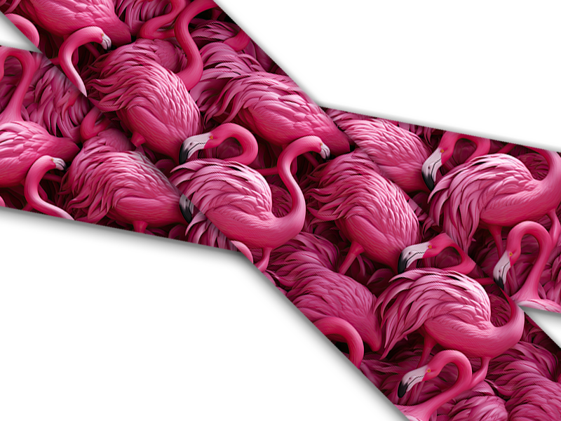 Biothane® mit UV Druck (US Import) Pink-Flamingos