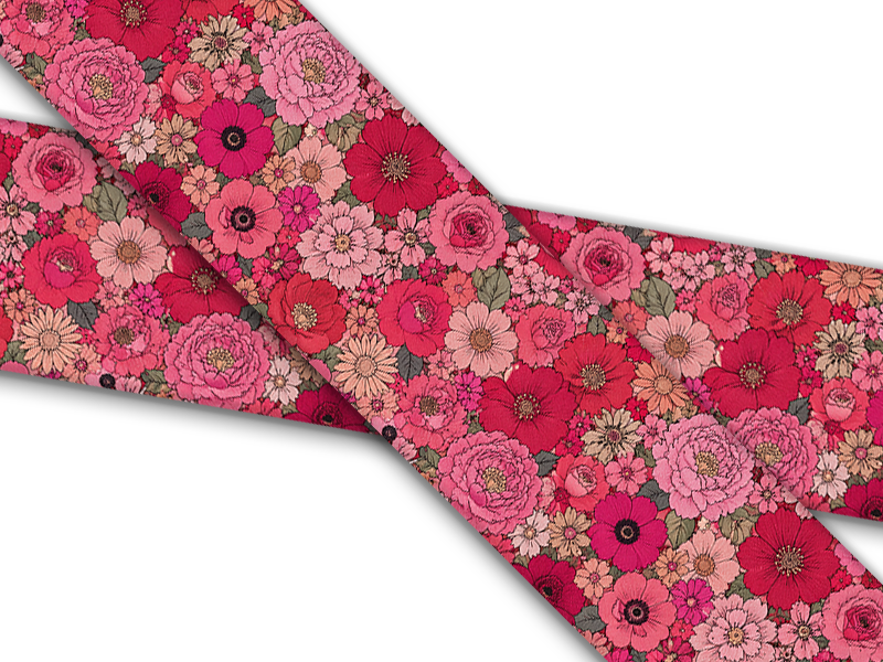 Biothane® mit UV Druck (US Import) Pink Flowers