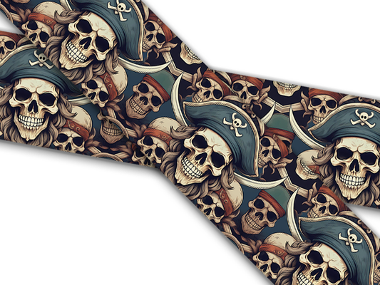 Biothane® with UV print (US import) Pirate-Skulls