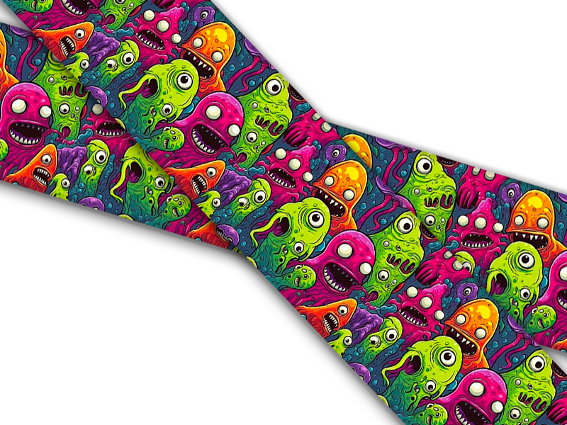 Biothane® mit UV Druck (US Import) Psychedelic-Aliens