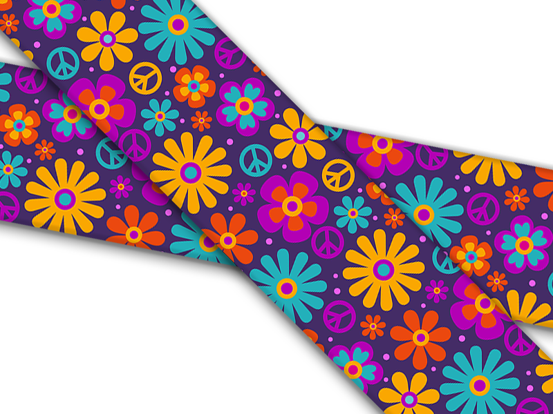 Biothane® with UV print (US import) Feelin-Groovy