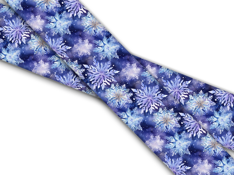 Biothane® with UV print "Purple Snowflakes"