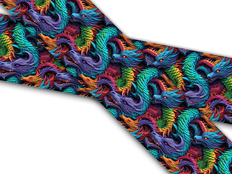 Biothane® mit UV Druck (US Import) Rainbow-Dragons-2