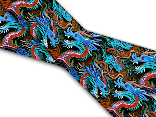 Biothane® avec impression UV (importation américaine) Rainbow Dragons Blue