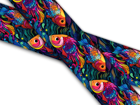 Biothane® avec impression UV (importation américaine) Rainbow Fish