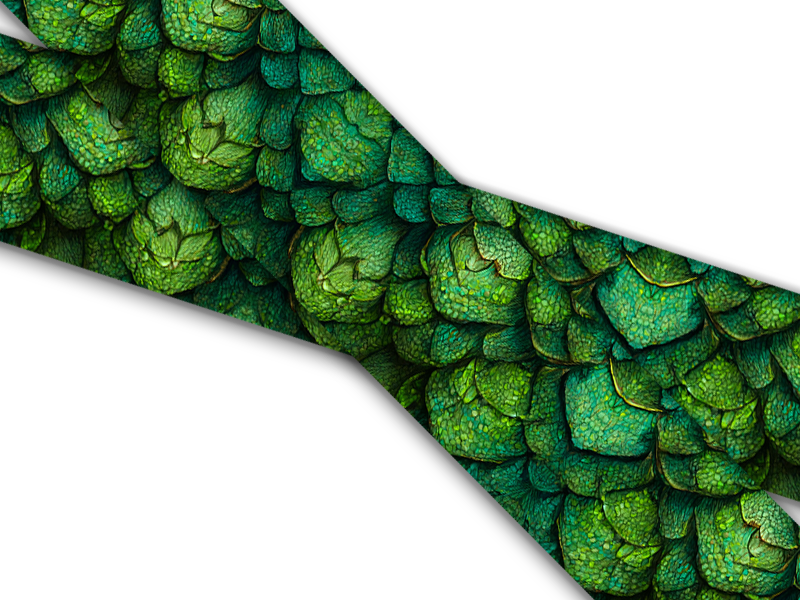 Biothane® avec impression UV (importation américaine) Reptile-Armour-Green