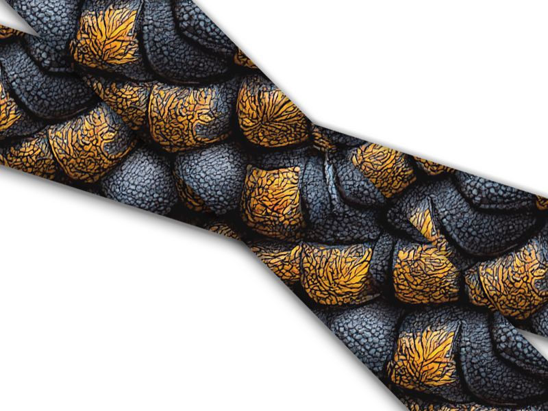 Biothane® avec impression UV (importation américaine) Reptile-Armour-Knight