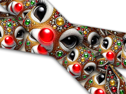 Biothane® mit UV Druck (US Import) Rhinestone Rudolph