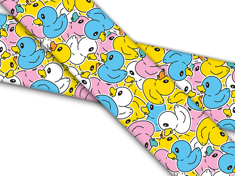 Biothane® with UV print (US import) Ruber-Ducks-Pastels