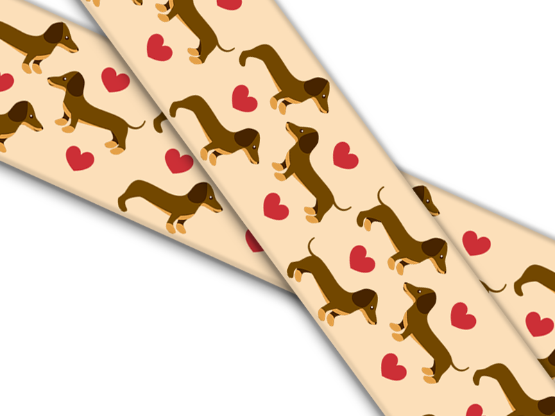 Biothane® with UV print (US import) Sausage-Dogs