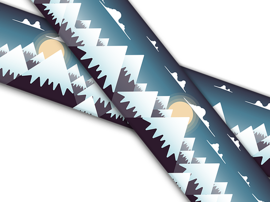 Biothane® con stampa UV (importazione dagli Stati Uniti) Snowy Mountains