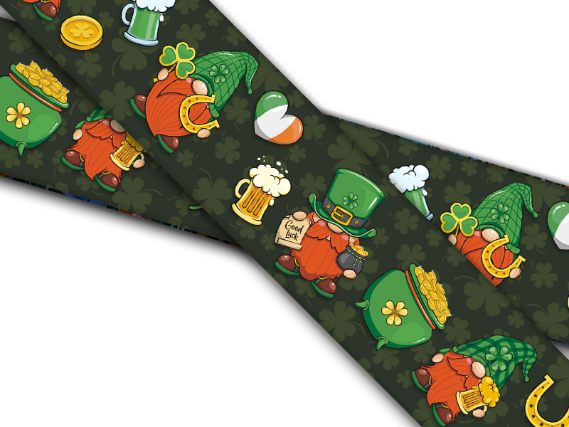 Biothane® with UV print (US import) St-Pattys-Leprechauns
